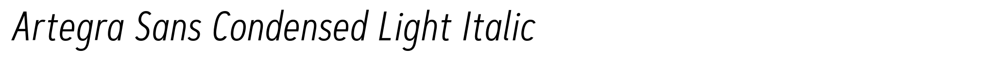 Artegra Sans Condensed Light Italic image